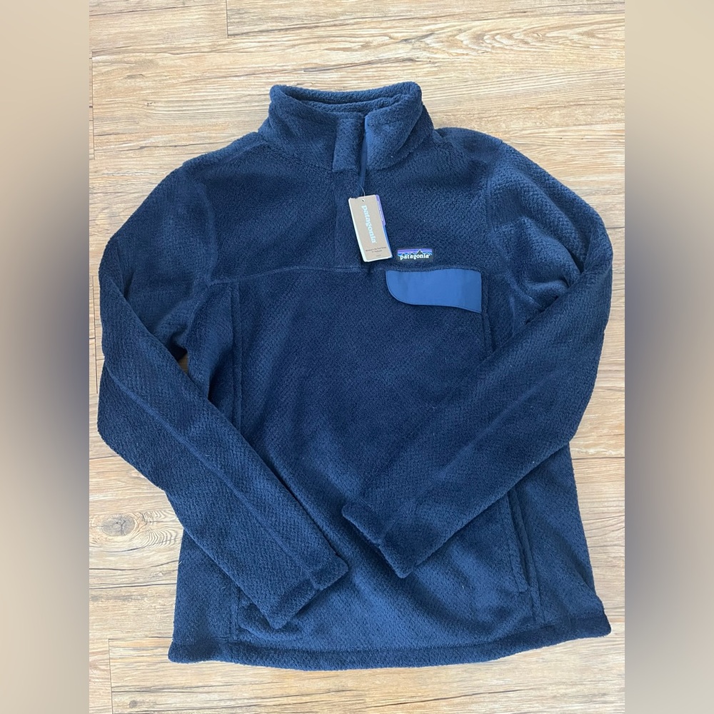 Patagonia Women's Synchilla Snap-T Fleece Pullover, navy, size large